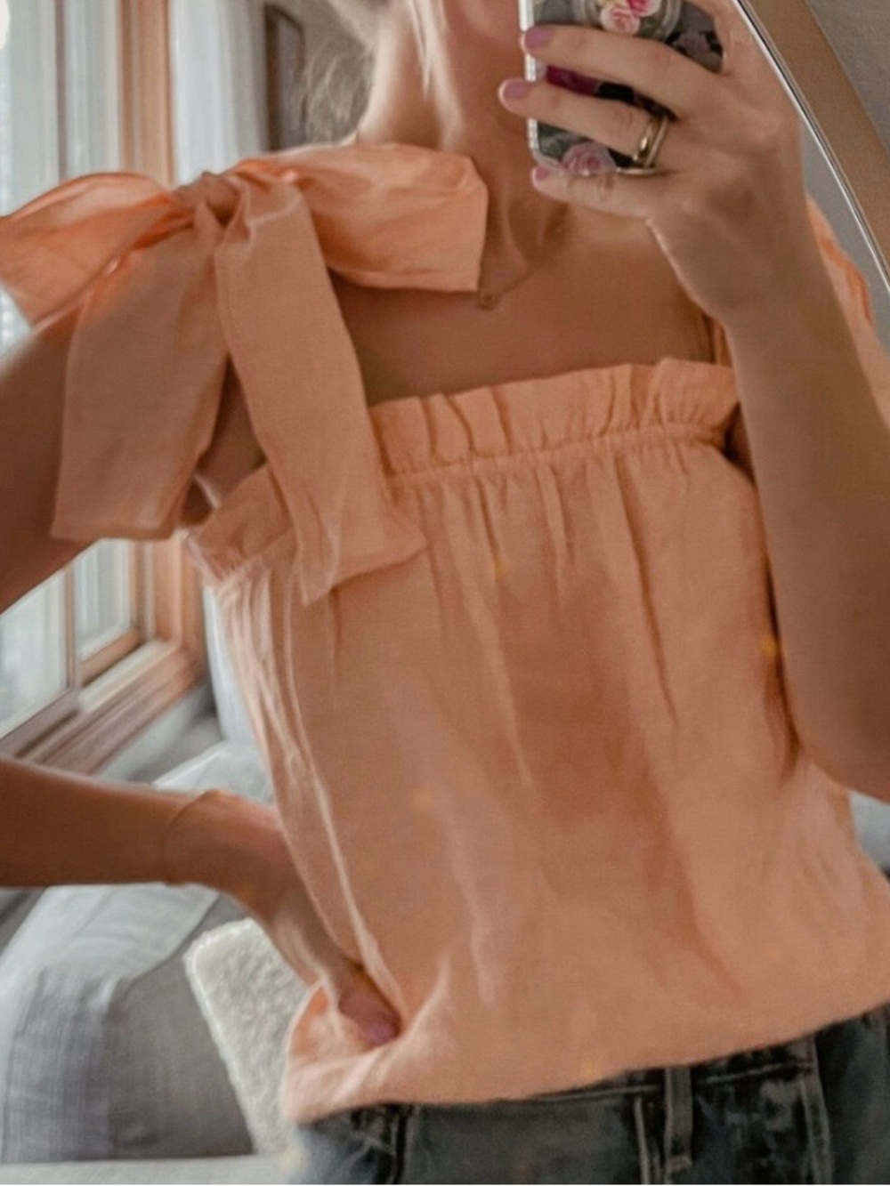 J. Crew  Tie-Shoulder Linen Tank Top in soft pink!